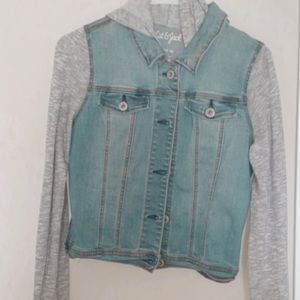 hooded jean jacket